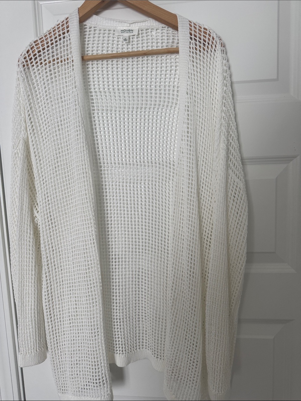 Haven Cream Open-Weave Women's Cardigan
